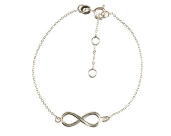 Bracelet infinity, ajustable au poignet Argent 925%