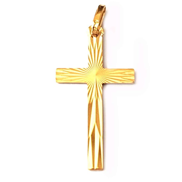 Pendentif Croix  Or massif 18k 750%