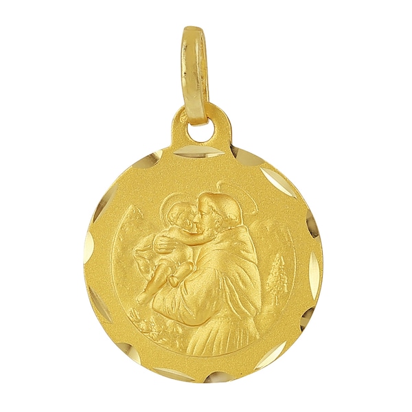 Pendentif  Or jaune massif  18k 750% Saint Antoine