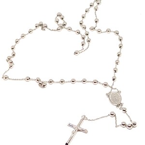 Rosary & Miraculous Virgin, Solid silver 925% Weight 11.90 grams