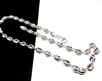 Solid silver coffee bean chain 925/1000 15.89 grams