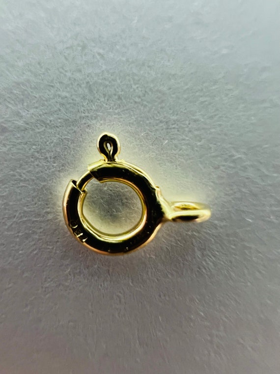 Spring Ring Jewelry Clasp 4.5mm 14 Karat Solid Yellow Gold