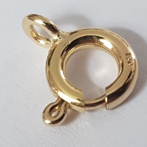 Verschluss aus massivem Gelbgold 18 Karat 750 %. Größe 6 mm