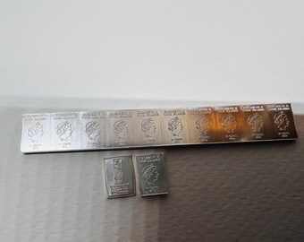 10 Pure Silver Bars 999/1000 Queen Elizabeth II Cook islands