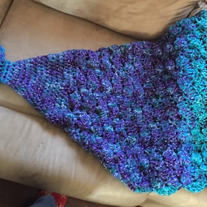Mermaid tail blanket crochet pattern