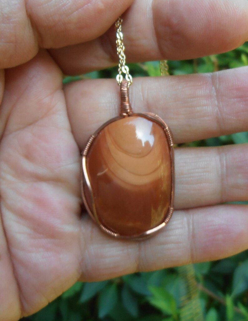 Wire Wrapped Bruneau Agate From Idaho
