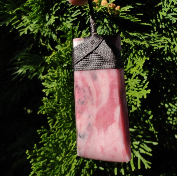 New Zealand Maori Bound Toki Pendant Made From Rhodonite Of Etsy