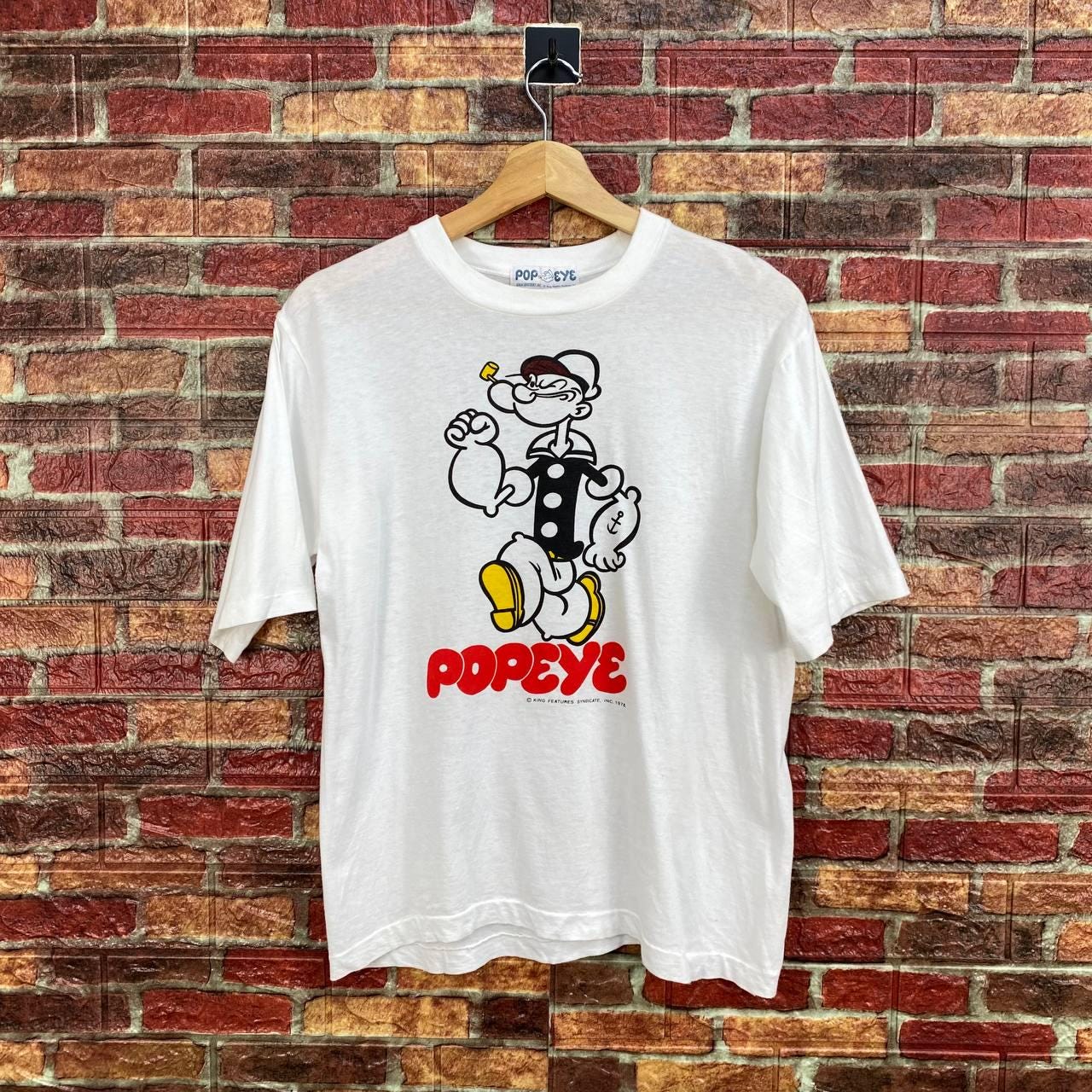 ポパイ 宿敵・ブルータス Tシャツ Mサイズ 白 USA製 POPEYE Popeye shirt brutus - Etsy 日本