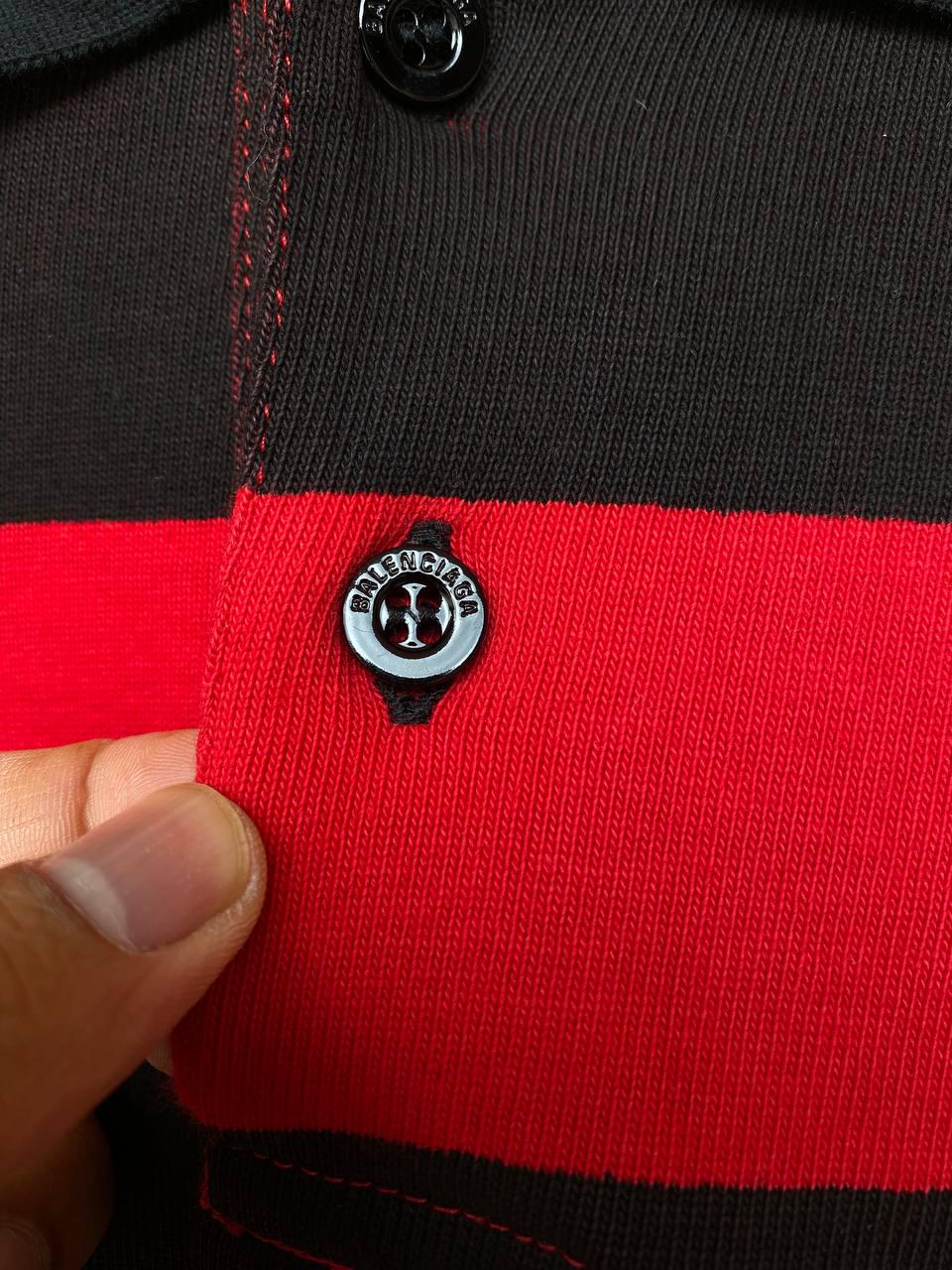 RARE BALENCIAGA STRIPED Rugby Polo Shirt Balenciaga Prisoner
