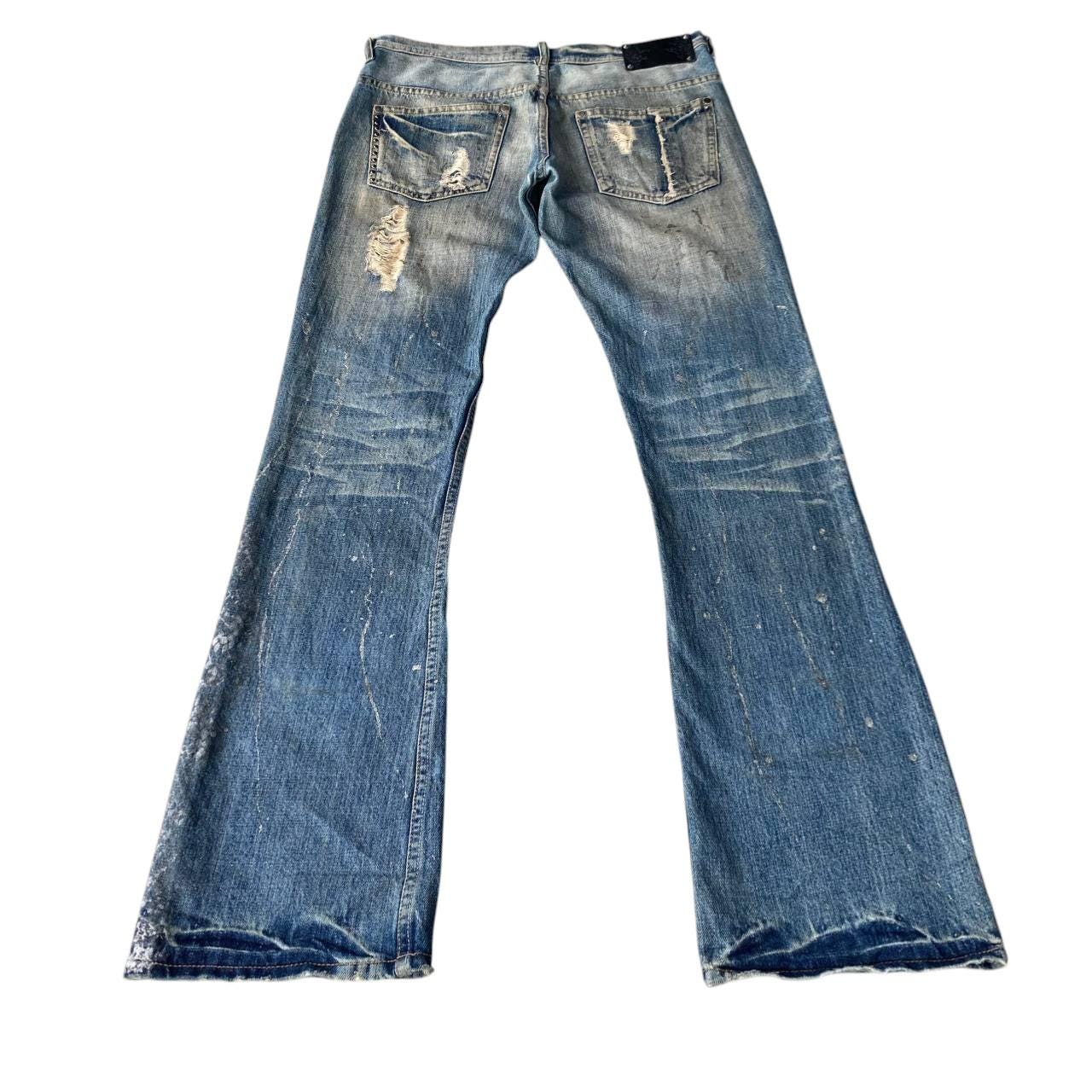 Vintage ARCHIVE Midas Japan Gimmick Mud-wash Distressed Flare