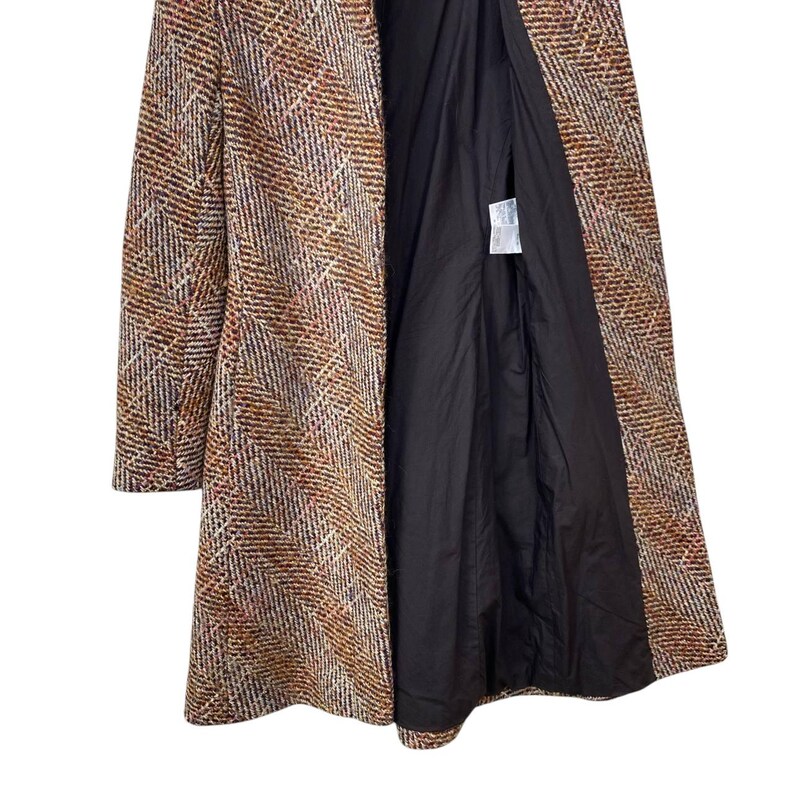 SPORTMAX MAX MARA Tweed Wool Lana Knitted Women Long Coat Made In Italy Size 36 image 14