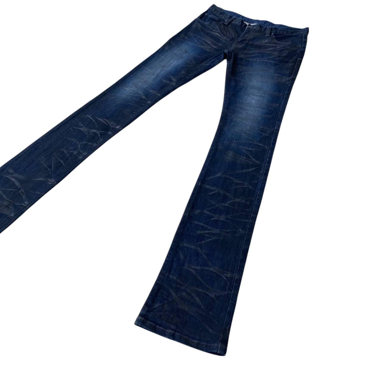 TORNADO MART JEAN Coated Paint Herringbone Clawmark Slimfit