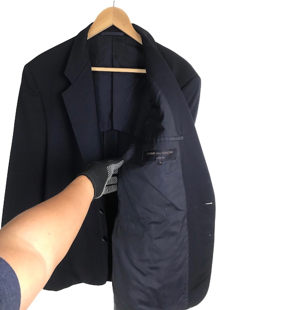 AD1995] COMME des GARCONS felt jacket, black | eBay
