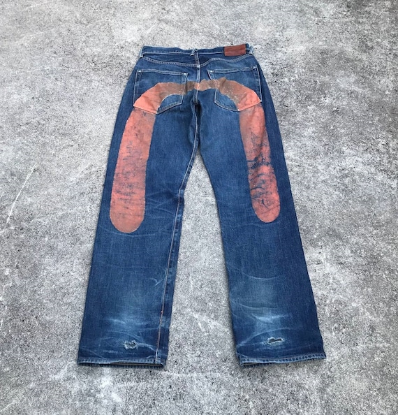 RARE Vintage Evisu Yamane Big Daicock Evisu Distressed Jean