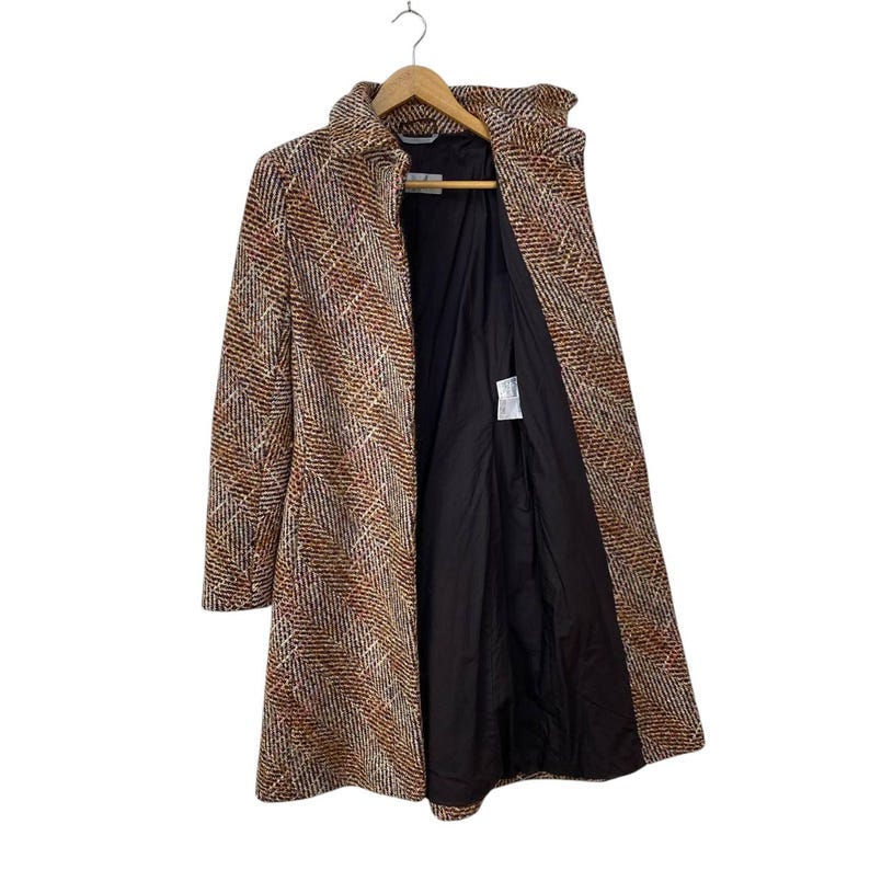 SPORTMAX MAX MARA Tweed Wool Lana Knitted Women Long Coat Made In Italy Size 36 image 12