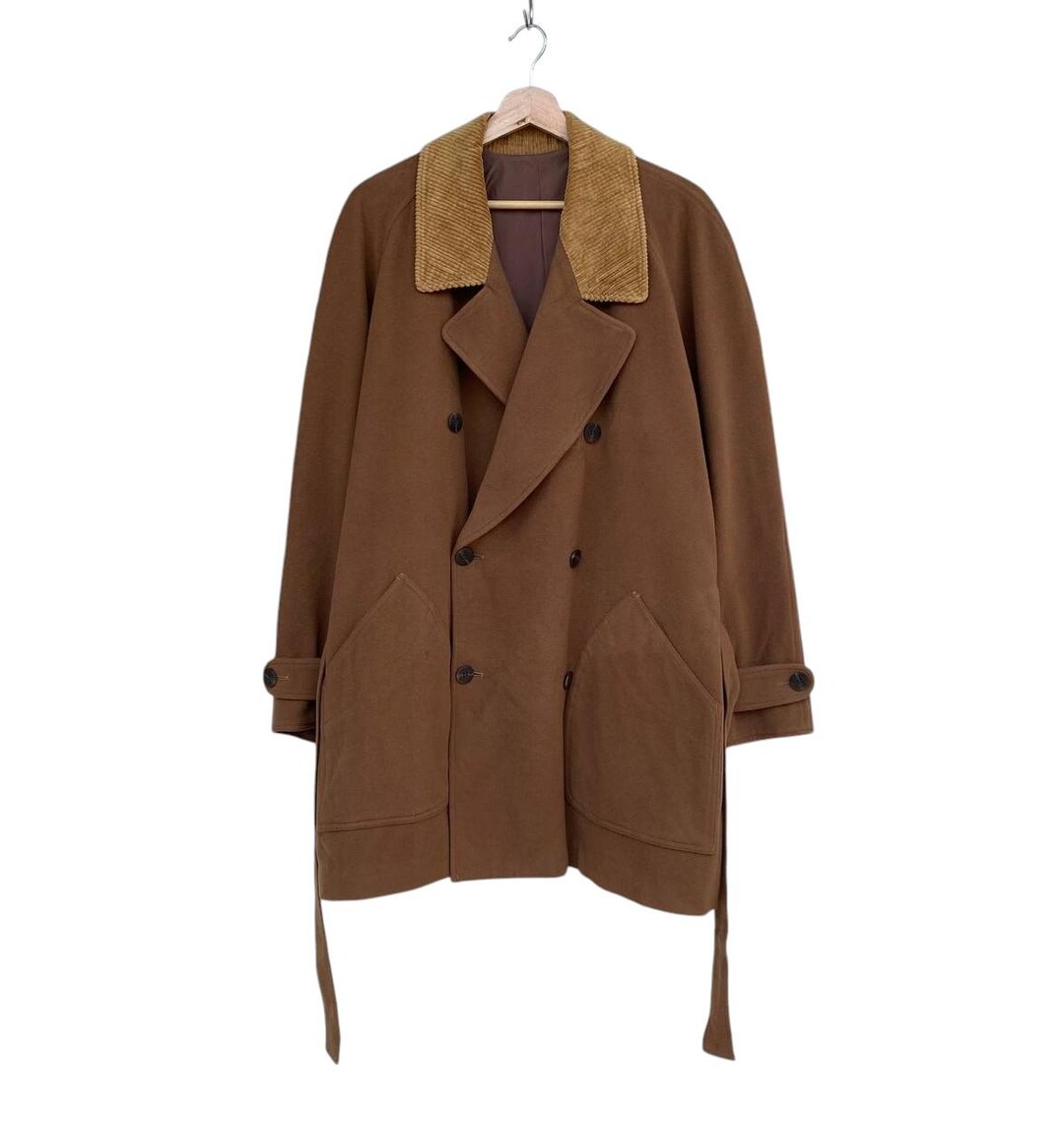 VINTAGE KENZO JAPAN Camel Brown Double Breasted Wool Jacket/japan