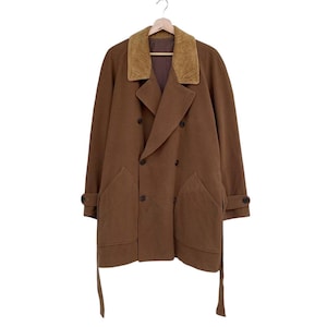 VINTAGE KENZO JAPAN Camel Brown Double Breasted Wool Jacket/Japan Jacket/Desinger Jacket/Avant Garde/Archival Jacket/Men Coat/Men Jacket