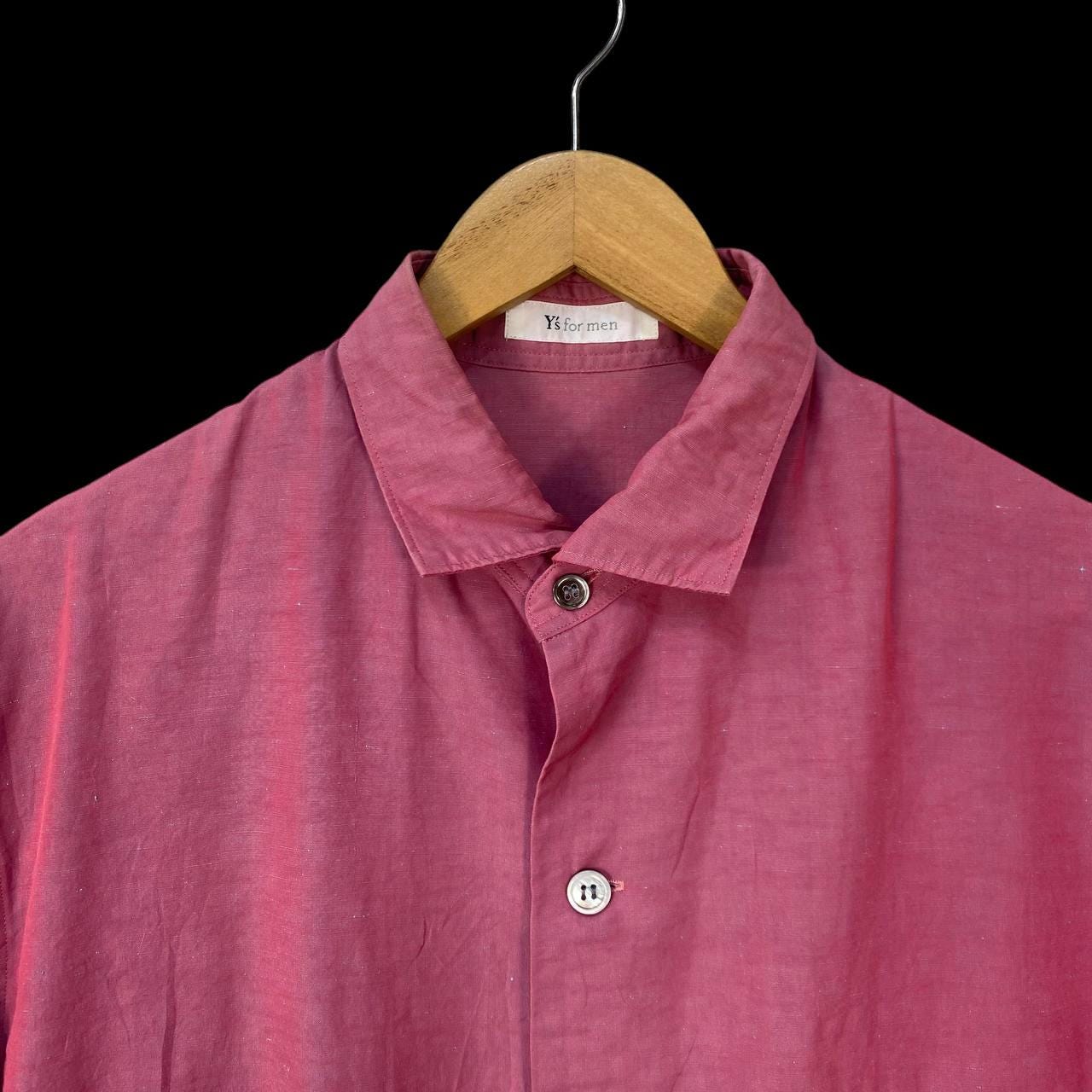 VINTAGE 90S YOHJI YAMAMOTO Ys for Men Linen Long Shirt Shortsleeve