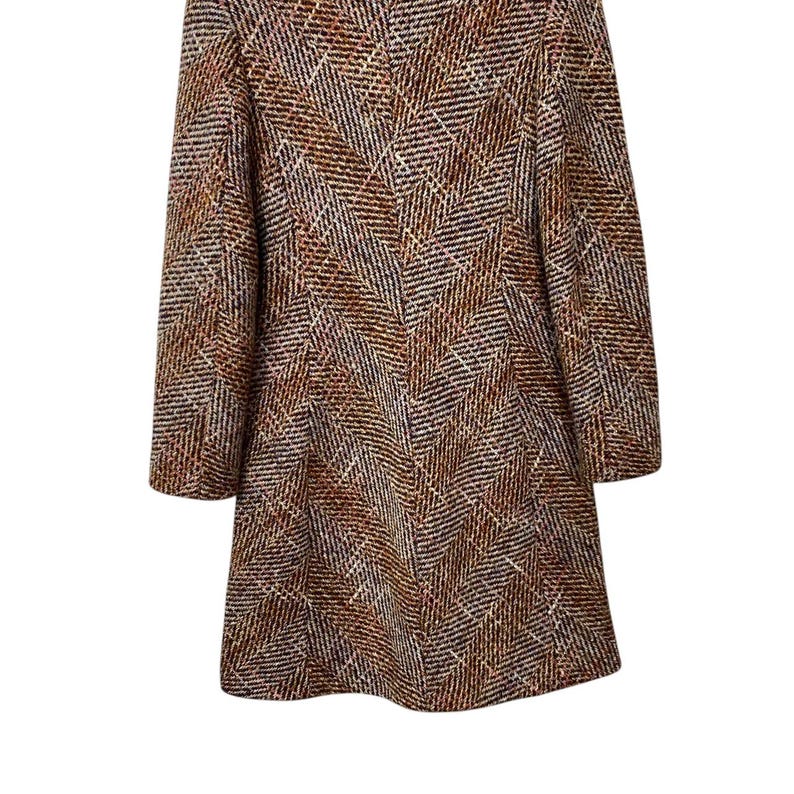 SPORTMAX MAX MARA Tweed Wool Lana Knitted Women Long Coat Made In Italy Size 36 image 11