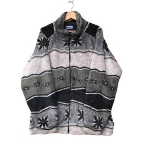VINTAGE Y2K OUTDOOR FLEECE Native Navajo Aztec Multicolor Jacket Large Loose/TNf Jacket/Patagonia XPile/Men Jacket