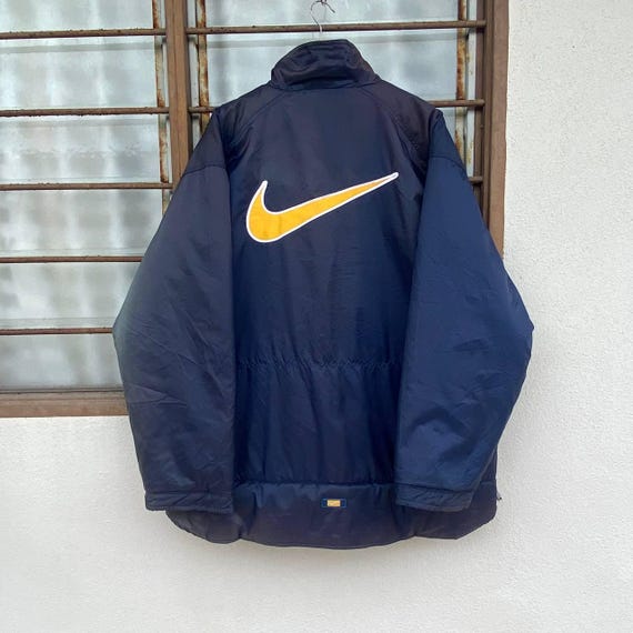 VINTAGE 90S NIKE COACH Insulated Jacket Nike Large Baggy Faded
