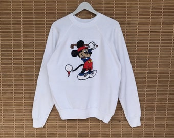 Vintage 80s sweatshirt Tultex mickey play golf crewneck jumper sweatshirt pullover vintage