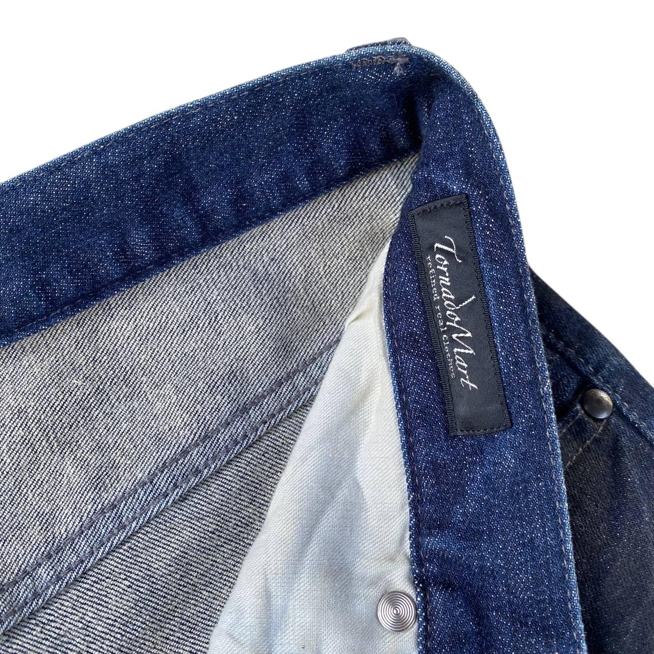 TORNADO MART JEAN Coated Paint Herringbone Clawmark Slimfit