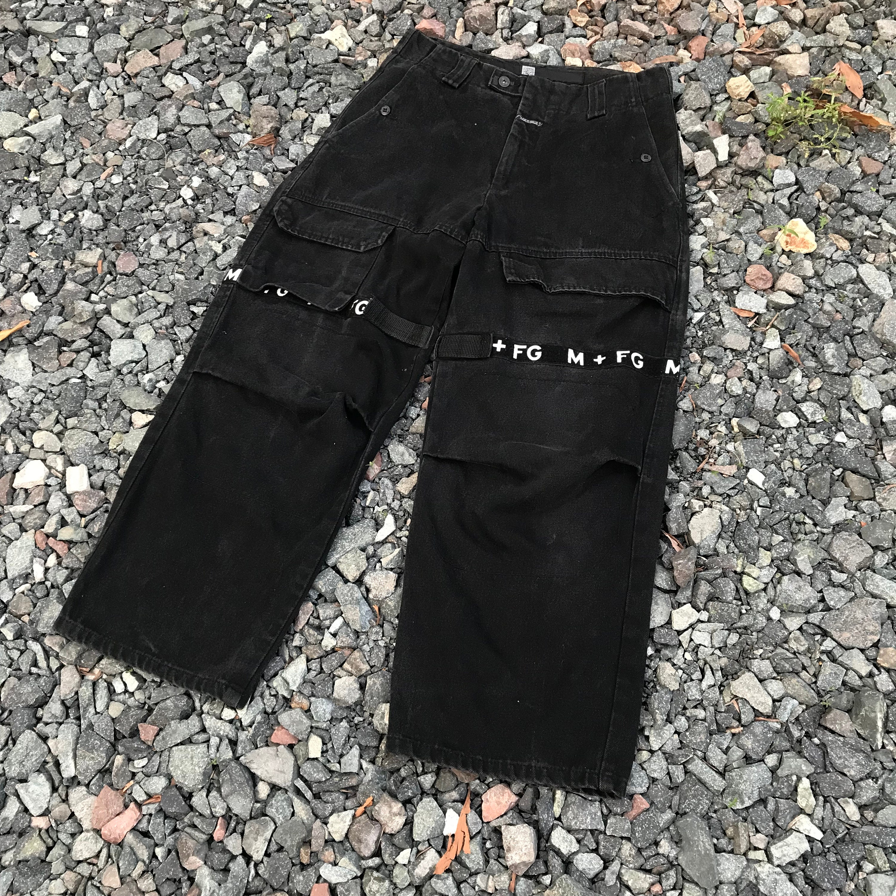 Vintage Marithe Francois Girbaud Wide Baggy Jean Horizontal
