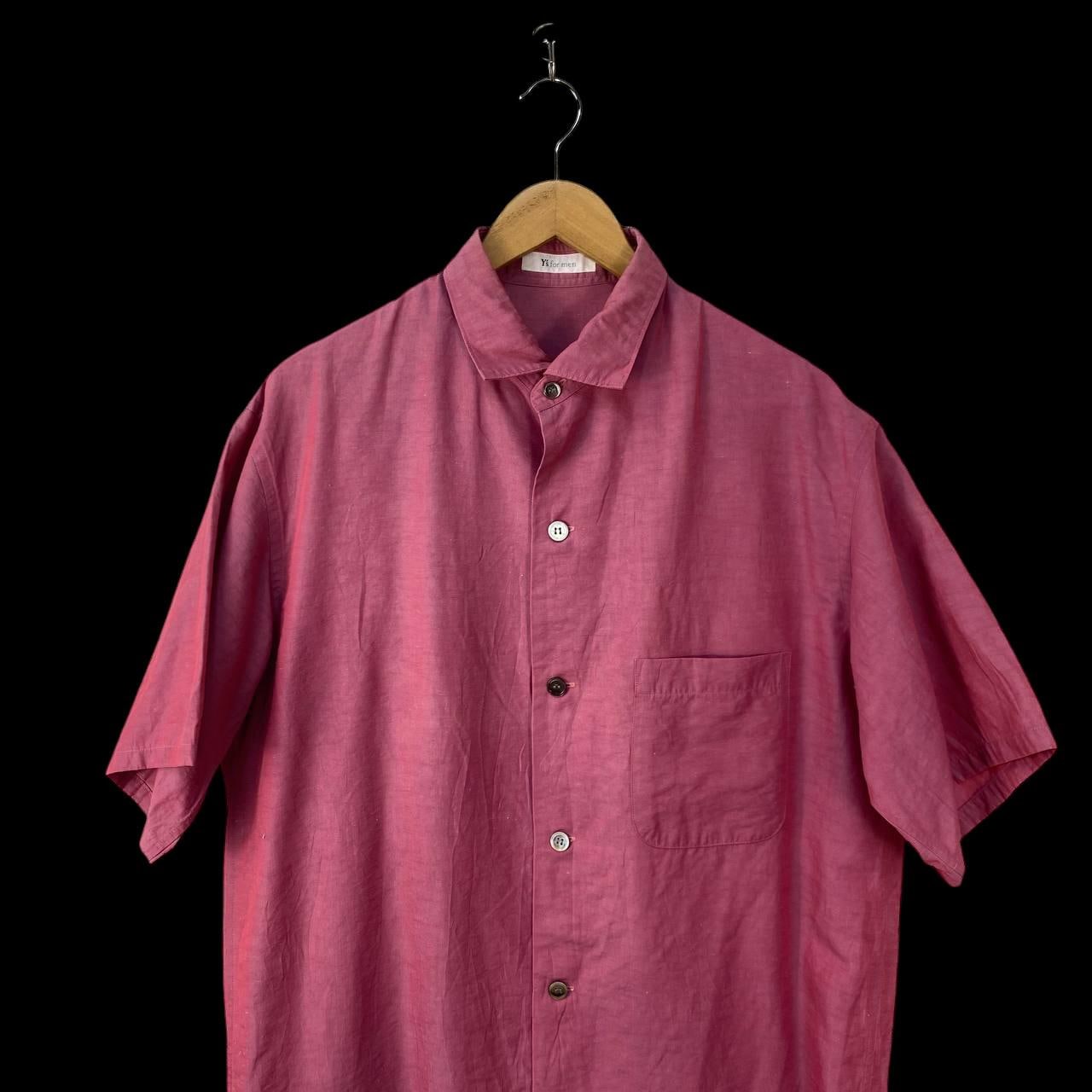 VINTAGE 90S YOHJI YAMAMOTO Ys for Men Linen Long Shirt Shortsleeve 