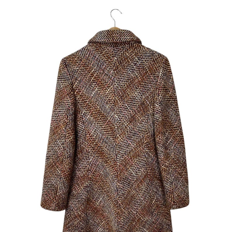 SPORTMAX MAX MARA Tweed Wool Lana Knitted Women Long Coat Made In Italy Size 36 image 10