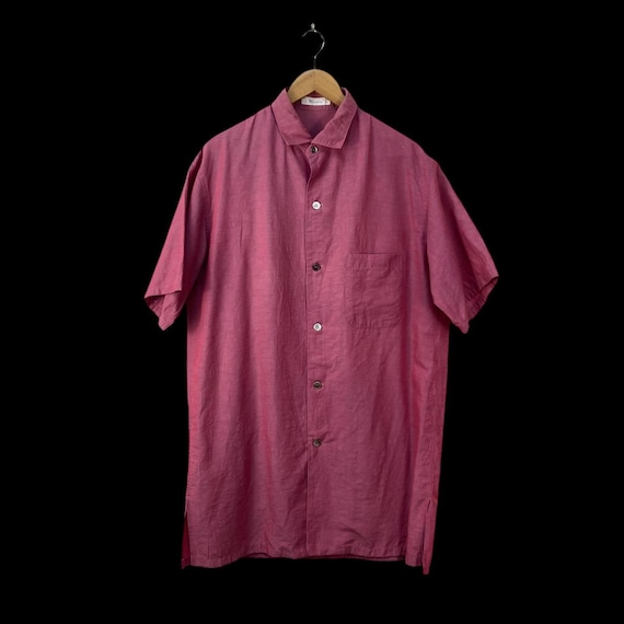 トップス Yohji Yamamoto ys for men archive VINTAGE 90S YOHJI YAMAMOTO Ys for Men Linen Long Shirt Shortsleeve