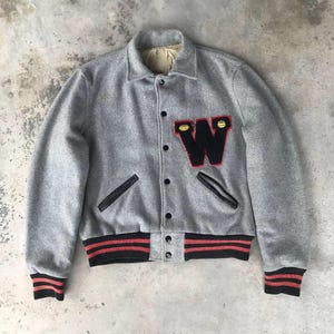 Vintage 1980s Birdie Football Varsity Bomber Jacket