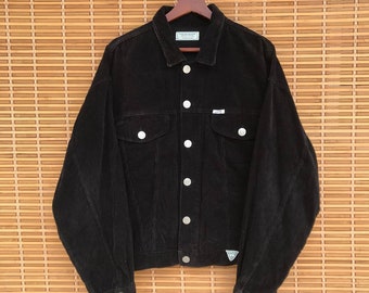 Vintage 90s GUESS Georges Marciano CURODROY TRUCKER Jacket/Vintage Workwear Jacket/Western Jacket/Denim Jacket/Guess Japan Jacket