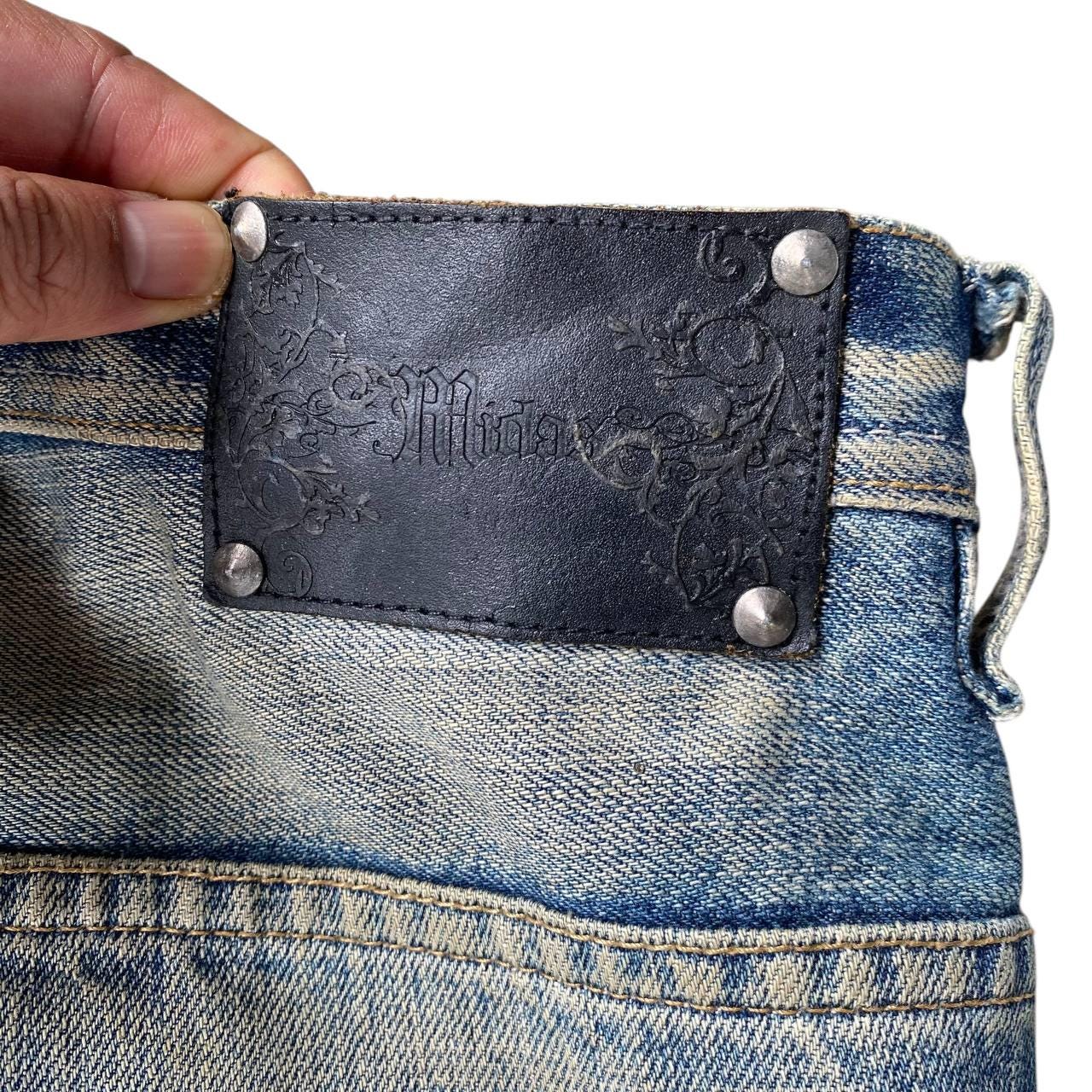 Vintage ARCHIVE Midas Japan Gimmick Mud-wash Distressed Flare