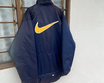 VINTAGE 90S NIKE COACH Insulated Jacket Nike Large Baggy Faded