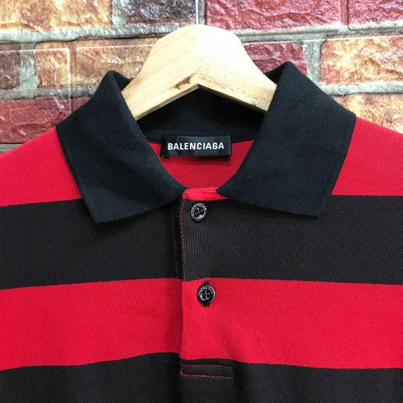 m*o様 BALENCIAGA Deformed Rugby Polo ニットポ RARE BALENCIAGA STRIPED Rugby Polo Shirt Balenciaga Prisoner
