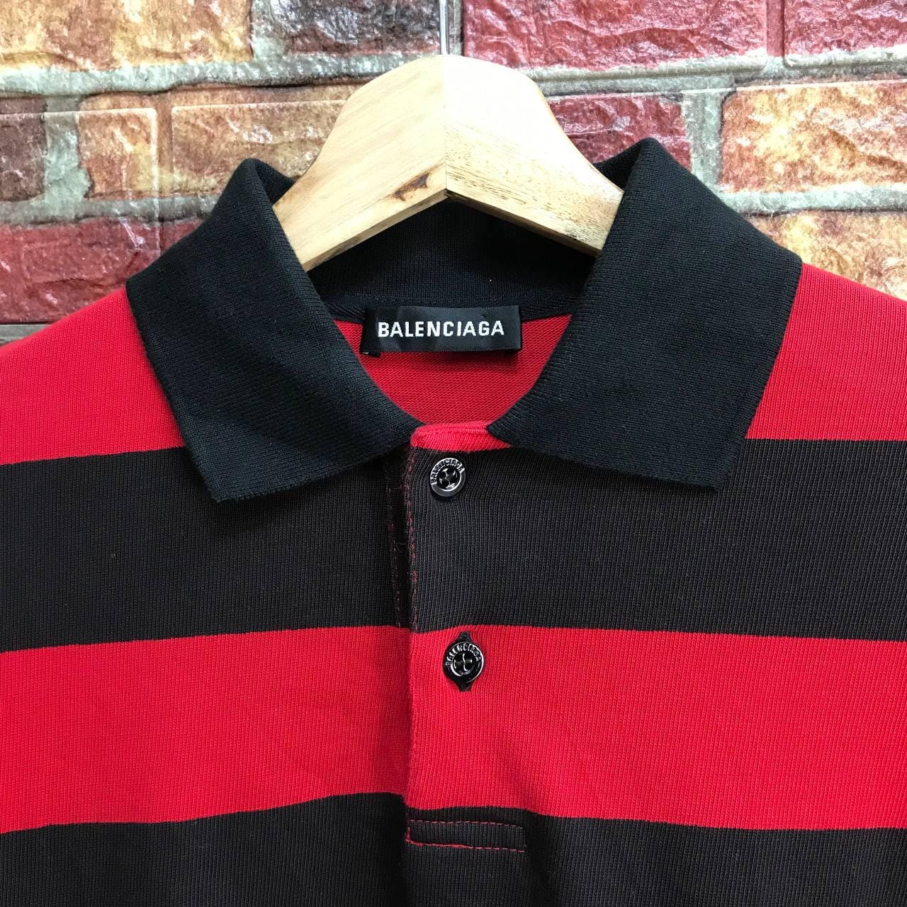 RARE BALENCIAGA STRIPED Rugby Polo Shirt Balenciaga Prisoner