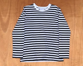 VINTAGE Agnes B Striped Paris longsleeve kurt cobain style/Vintage Tshirt/Grunge Tshirt/Post Rock Tshirt/Vintage Designer/Avant Garde Shirt