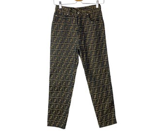 パンツ Vintage FENDI Zucca Pants Denim 27 Fendi Zucca Monogram Jeans | eBay