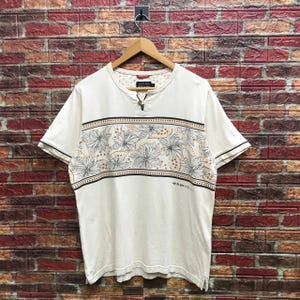VINTAGE KANSAI YAMAMOTO Native Tshirt Single Button Japanese Iconic Designer Yohji Yamamoto Style/Vintage Tshirt/Japan Tshirt/Designer Tees