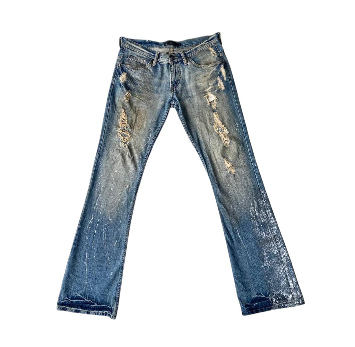 Vintage ARCHIVE Midas Japan Gimmick Mud-wash Distressed Flare