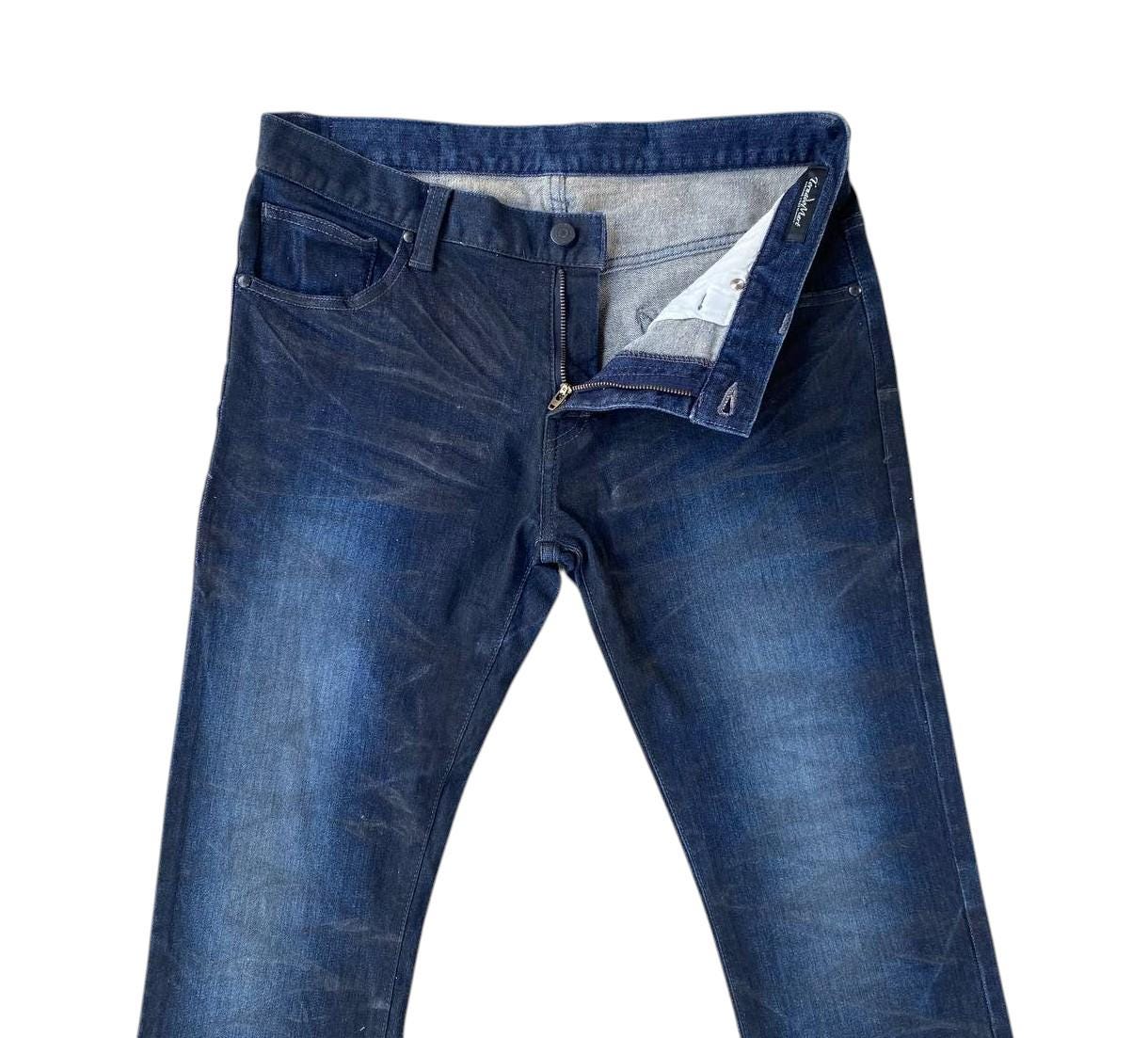 TORNADO MART JEAN Coated Paint Herringbone Clawmark Slimfit