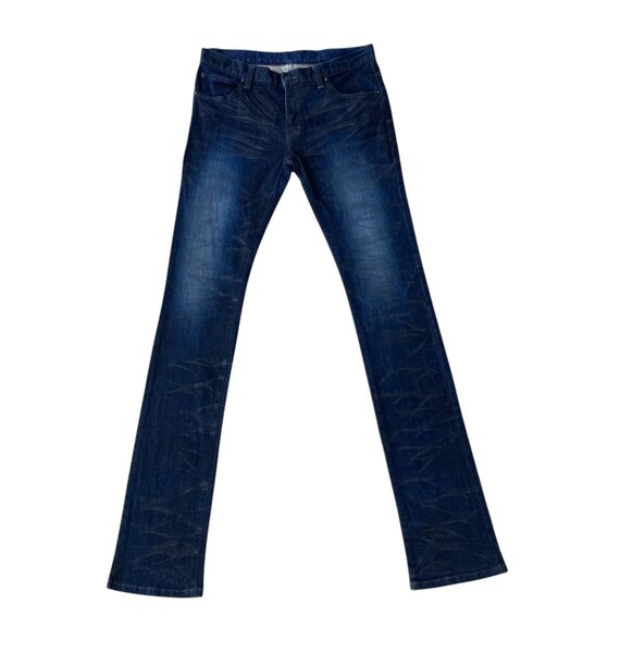 TORNADO MART JEAN Coated Paint Herringbone Clawmark Slimfit