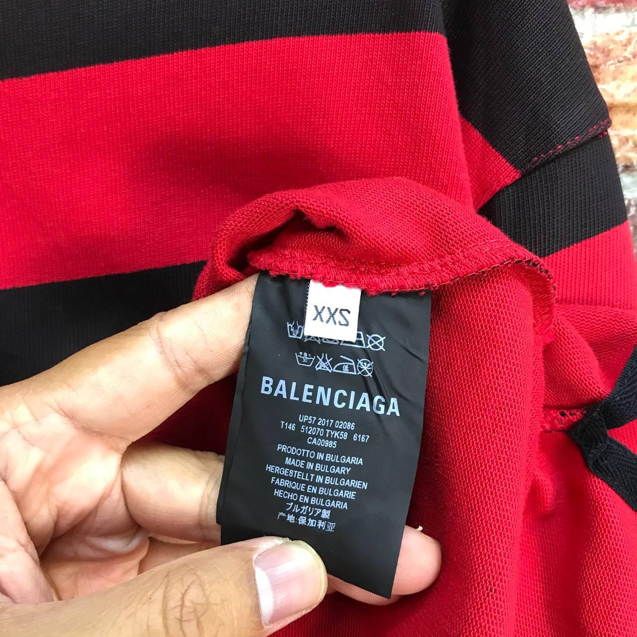 RARE BALENCIAGA STRIPED Rugby Polo Shirt Balenciaga Prisoner