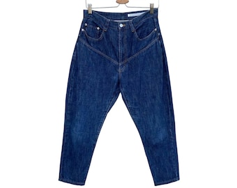 Pantalón vaquero corto estilo Ballow, de la marca japonesa Sunaokuwahara Issey Miyake, con corte al tobillo, talla M, fabricado en Japón.