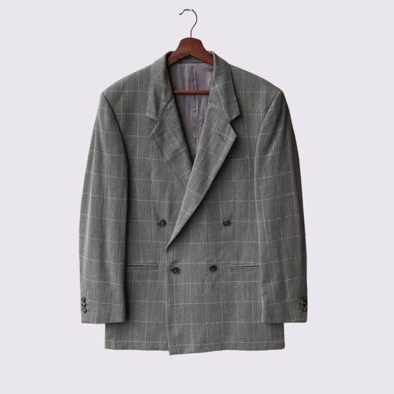 スカイ Italy製 Vintage V2 VERSACE Coat VERSACE CLASSIC V2 Wool Jacket, 90s Gianni Versace Suit