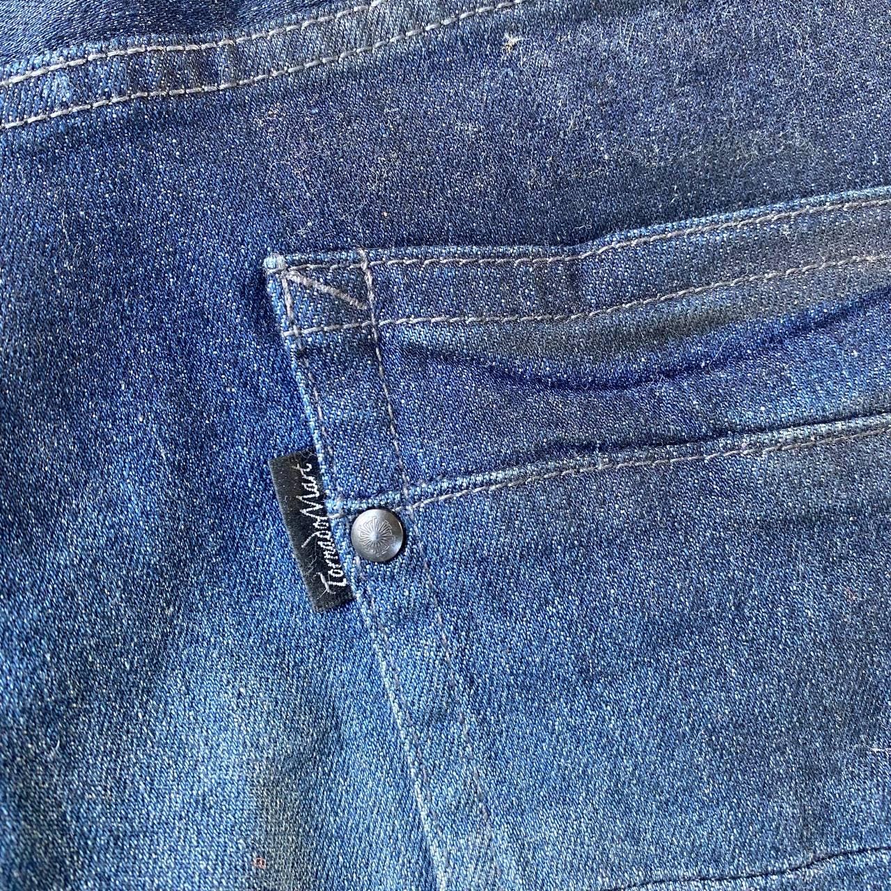 TORNADO MART JEAN Coated Paint Herringbone Clawmark Slimfit