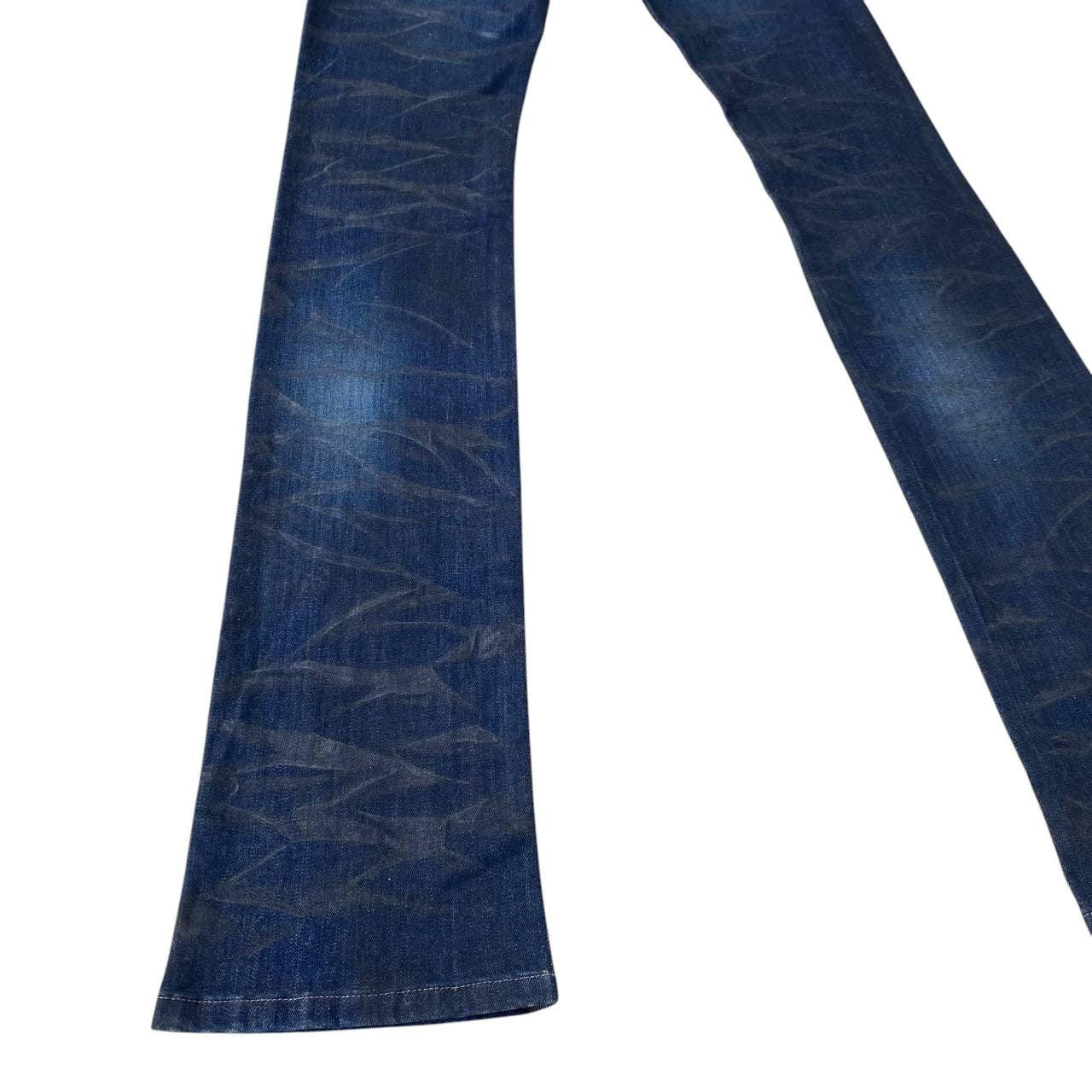 TORNADO MART JEAN Coated Paint Herringbone Clawmark Slimfit 