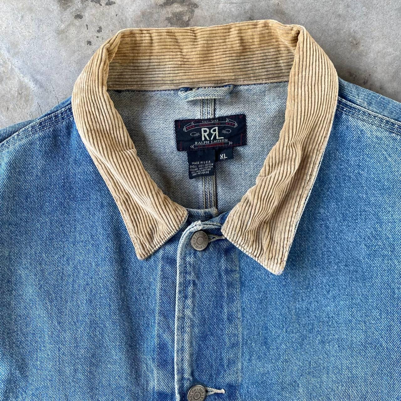 希少ヴィンテージ RRL ポロ ラルフローレン デニム USA タイプ2