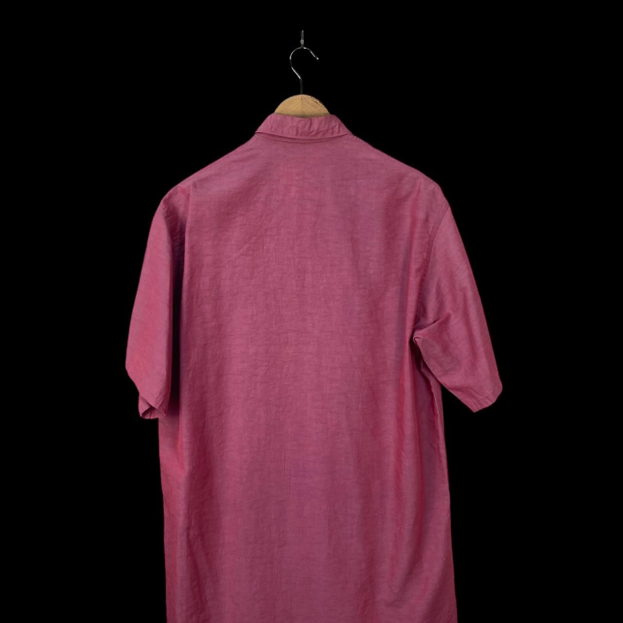 VINTAGE 90S YOHJI YAMAMOTO Ys for Men Linen Long Shirt Shortsleeve